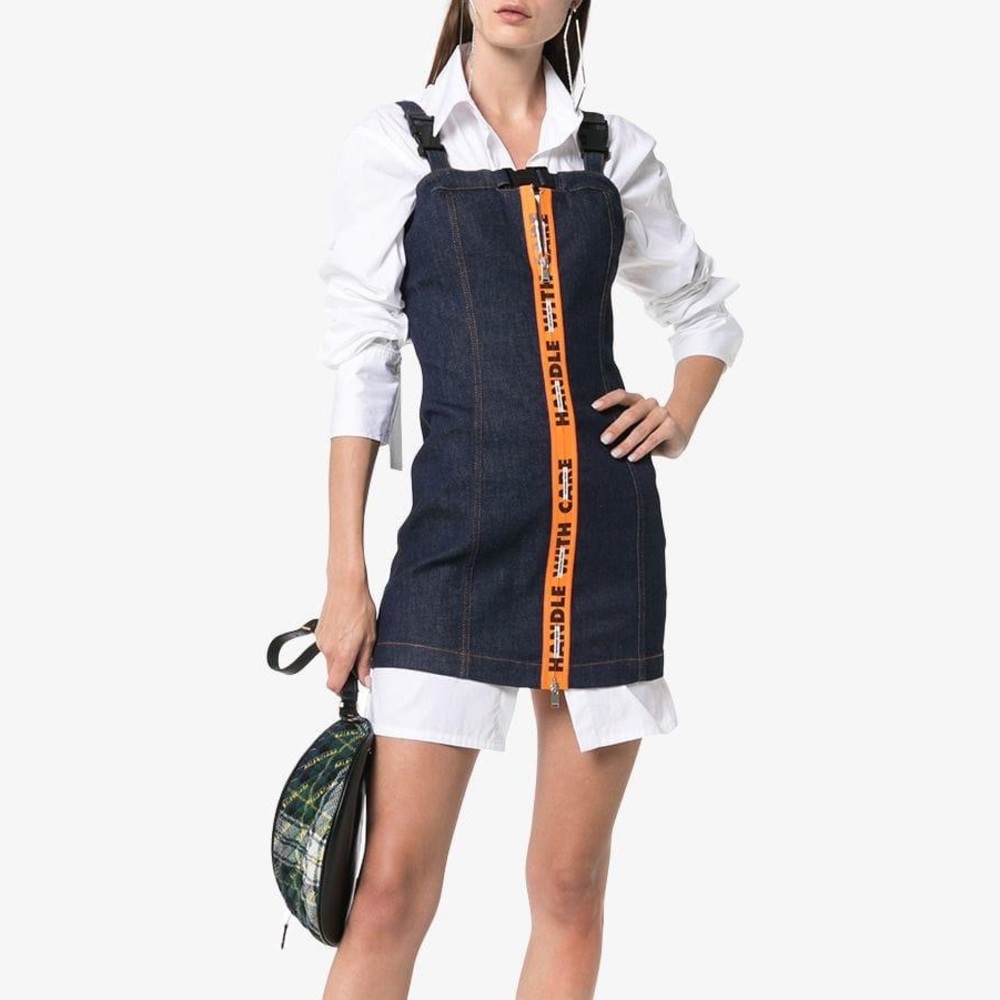 Heron preston denim short streetwear dress size small